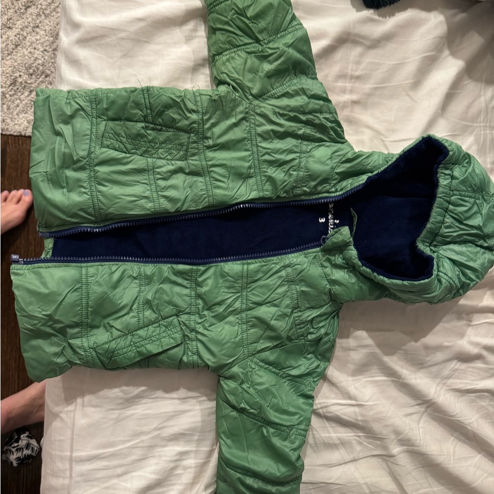 Kids Green Quilted Jacket